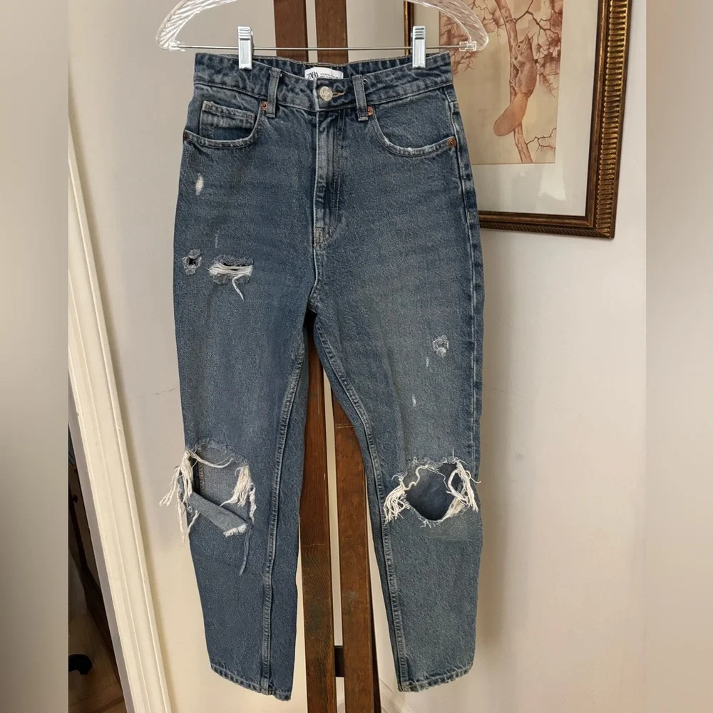 Zara pre-Loved Women’s Blue Denim Jeans Size 4 - Picture 1 of 10
